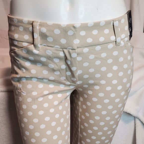 New York & Company Tan Polka Dot Pants - Picture 3 of 10